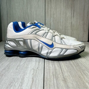 Nike White and Blue Athletic Shox Shoes